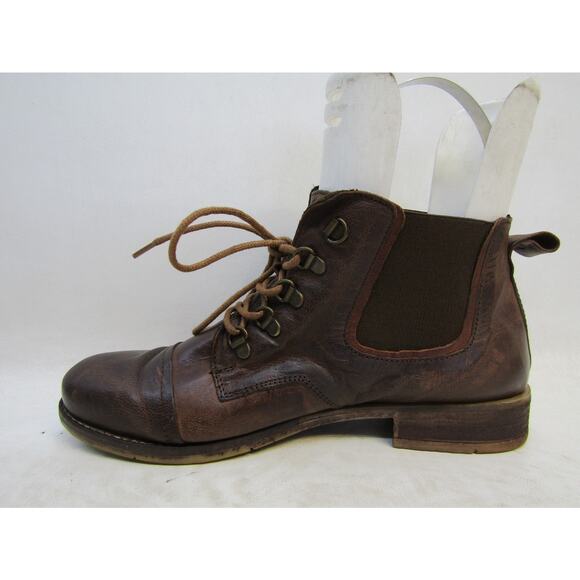 Josef Seibel Womens Size 40 EUR Brown Leather Lace Up Ankle Boots Booties - Picture 2 of 11